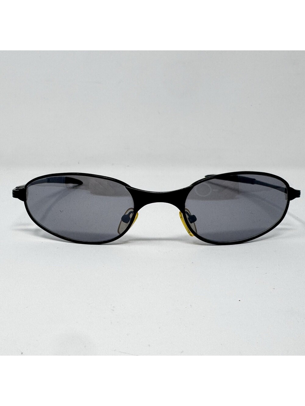 Vintage Oakley C Wire 05-802 Dark Carbon Black Iridium Sunglasses Y2K